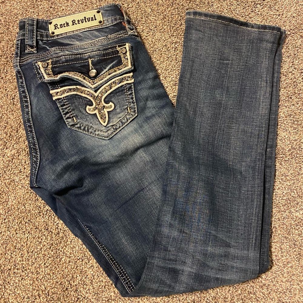 ROCK REVIVAL STRAIGHT LEG JEANS